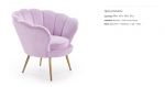 Amorino violet auduma krēsls